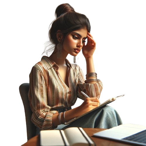 a sitting women